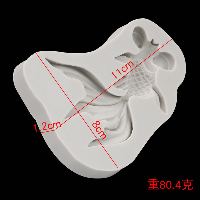 Goldfish silicone mold epoxy pendant decorative mold soft pottery clay silicone decorative mold in stock wholesale