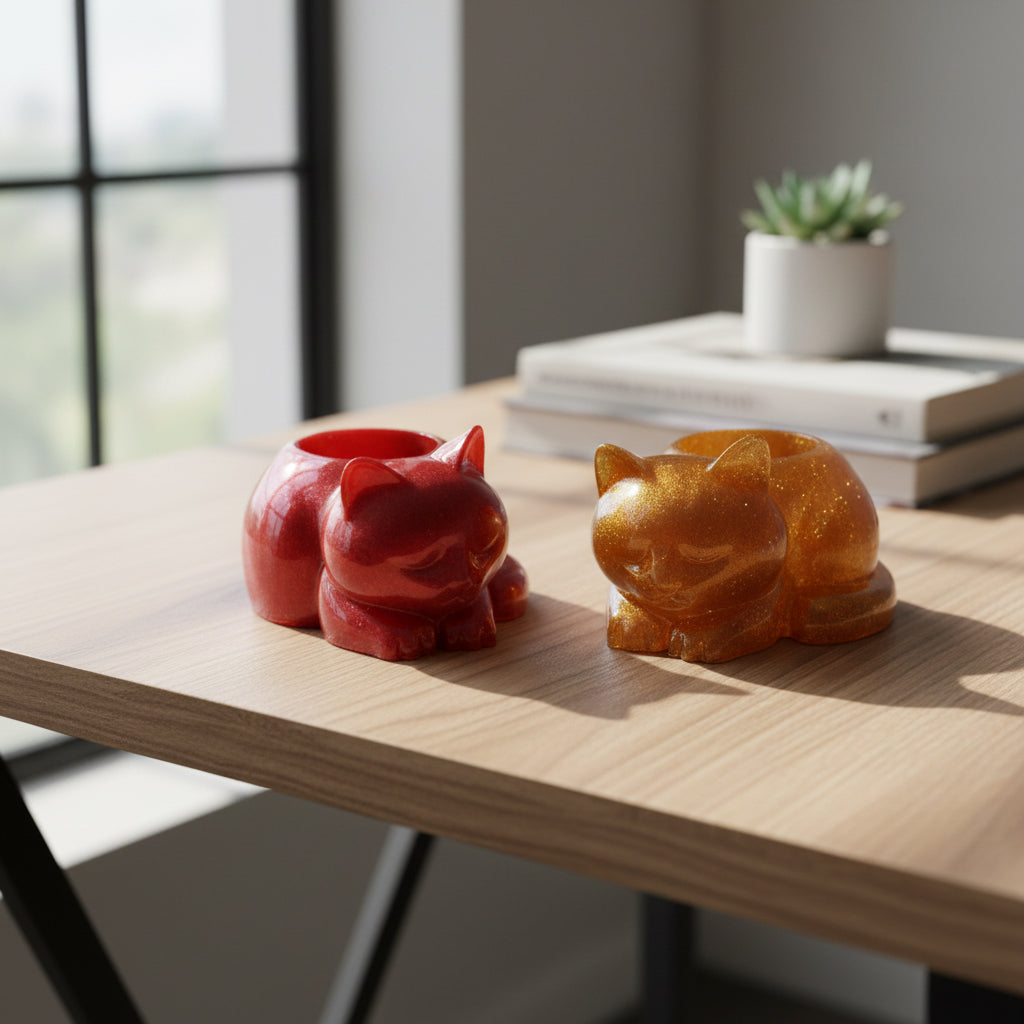 Resin candle or mini plants holder