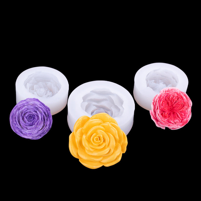 Three-dimensional simulation flower silicone mold creative handmade soap aromatherapy candle mold baking accessories