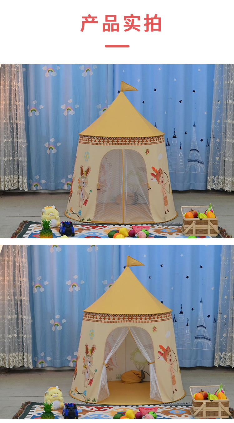 Baby Tent Children's Indoor and Outdoor Game House Indian Round Castle Tent Children's Fun Toy House Gift