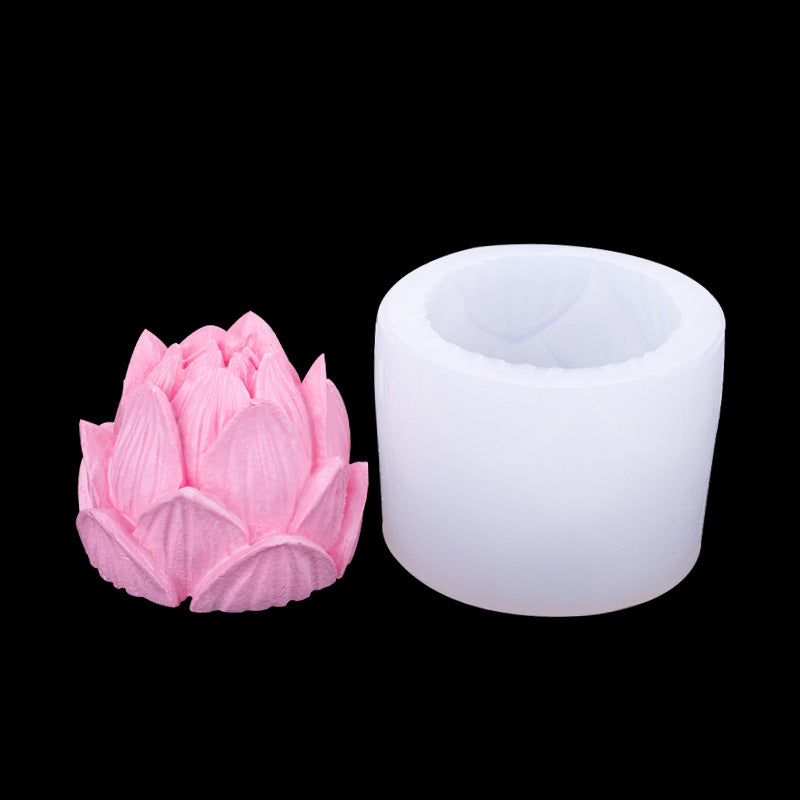 Three-dimensional simulation flower silicone mold creative handmade soap aromatherapy candle mold baking accessories
