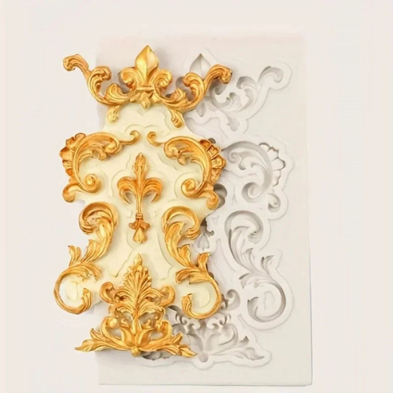 1pcretro Floral Design Random Silicone Mold，Resin Casting Mold，Suitable for polymer clay，DIYCrafts，Soap Making，Candle Creation，-
