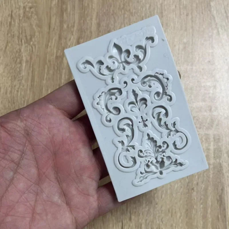 1pcretro Floral Design Random Silicone Mold，Resin Casting Mold，Suitable for polymer clay，DIYCrafts，Soap Making，Candle Creation，-